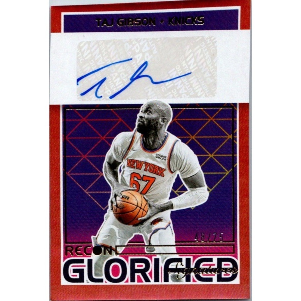 2021-22 Panini Recon #GS-TAJ Taj Gibson Glorified Signatures Red #/75 Knicks